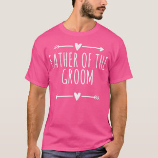 Pfeile Herz Niedlicher Vater des Groom Funny Spric T-Shirt