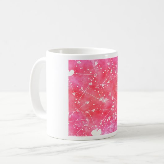 Pfeile Herz-Tasse Kaffeetasse (Vorderseite Links)