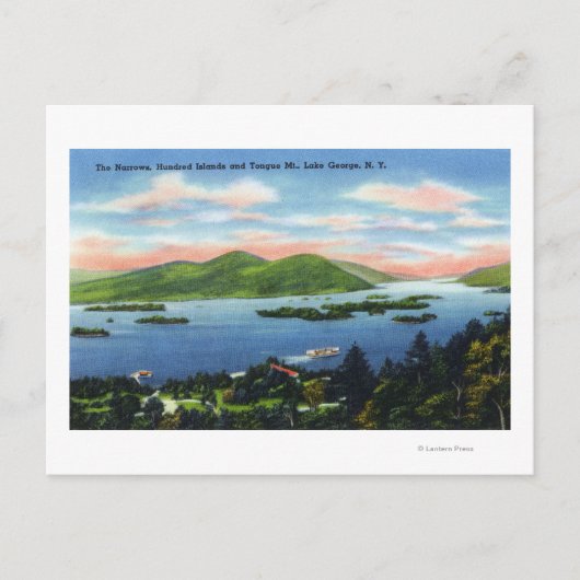 Pfeile, hundert Inseln, Aussicht auf die Zunge Postkarte (Vorderseite)