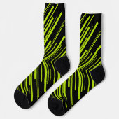 Pfeile in Kalkgrün und Schwarz Socken (Linkes Detail)