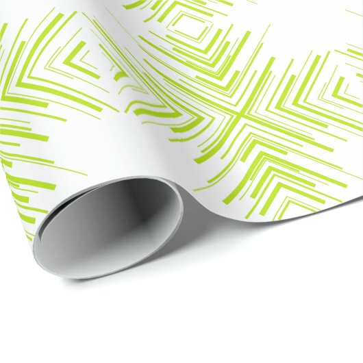 Pfeile in Kalkgrün und Weiß Geschenkpapier (Rolleneckpunkt)