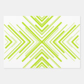 Pfeile in Kalkgrün und Weiß Geschenkpapier Set (Vorderseite)