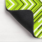 Pfeile in Lime Green, Black und White Mousepad (Ecke)