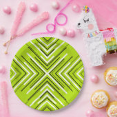 Pfeile in Lime Green, Black und White Pappteller (Party)