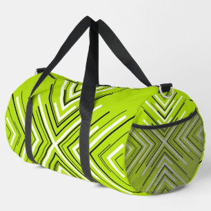 Pfeile in Limettengrün, Schwarz und Weiß Duffle Bag