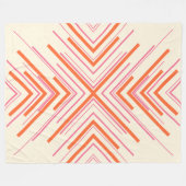 Pfeile in Rosa, Orange und Creme Fleecedecke (Vorderseite (Horizontal))