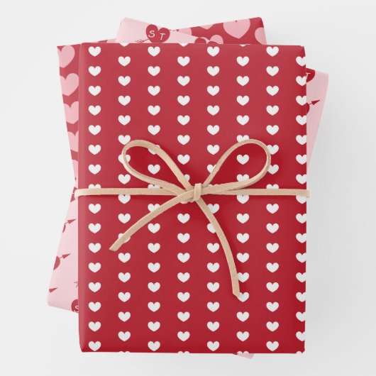Pfeile Initials Personalisiert Valentine Geschenkpapier Set (Beispiel)