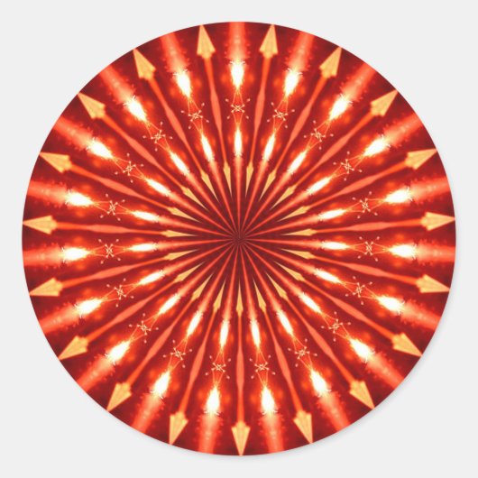 Pfeile Kaleidoskop Runder Aufkleber (Vorderseite)