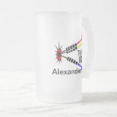 Pfeile Mattglas Bierglas (VorderseiteRechts)