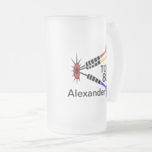 Pfeile Mattglas Bierglas (VorderseiteRechts)