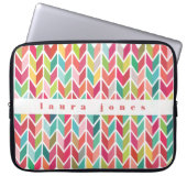 Pfeile Muster farbiger Cutom Personalisierter Name Laptopschutzhülle (Vorderseite)