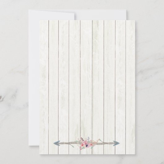 Pfeile oder Bogen Niemand kennt Kinderdusche Einladung (Rückseite)