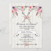 Pfeile oder Bogen Niemand kennt Kinderdusche Einladung (Vorne/Hinten)