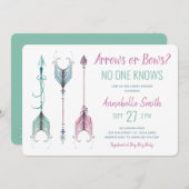 Pfeile oder Bogen Niemand kennt Kinderdusche Einladung (Vorne/Hinten)