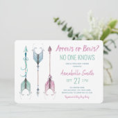 Pfeile oder Bogen Niemand kennt Kinderdusche Einladung (Stehend Vorderseite)