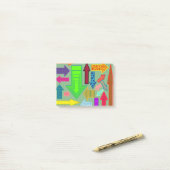 Pfeile Post-it Klebezettel (Auf Schreibtisch)