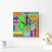 Pfeile Quadratische Wanduhr (Zuhause)