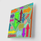 Pfeile Quadratische Wanduhr (Winkel)