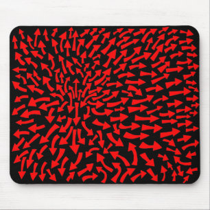 Pfeile - rot auf schwarz mousepad