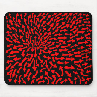 Pfeile - rot auf schwarz mousepad
