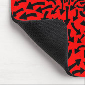 Pfeile - Schwarz auf Rot Mousepad (Ecke)
