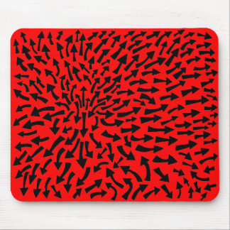 Pfeile - Schwarz auf Rot Mousepad