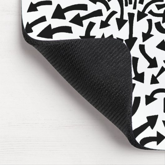 Pfeile - Schwarz auf Weiß Mousepad (Ecke)