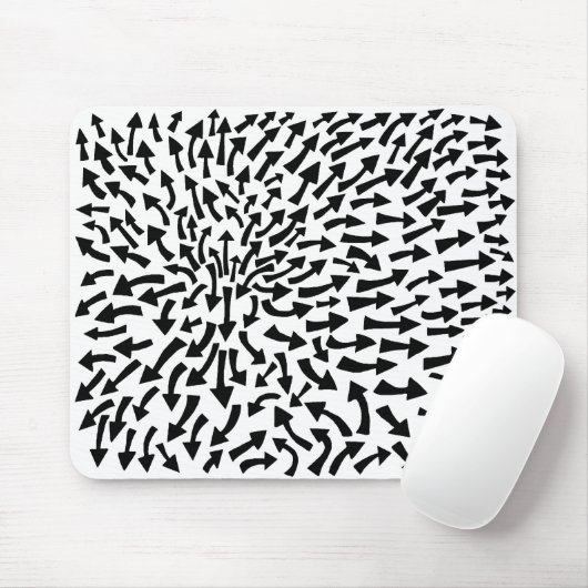Pfeile - Schwarz auf Weiß Mousepad (Mit Mouse)