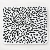 Pfeile - Schwarz auf Weiß Mousepad (Vorne)