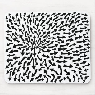 Pfeile - Schwarz auf Weiß Mousepad