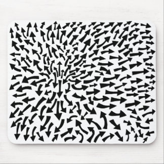 Pfeile - Schwarz auf Weiß Mousepad