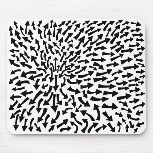 Pfeile - Schwarz auf Weiß Mousepad (Vorne)
