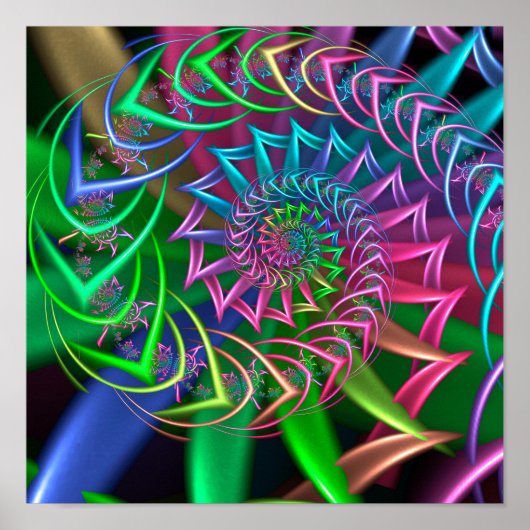 Pfeile Spiralförmiges Muster Poster (Vorne)