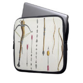 Pfeile und Bogen vom 14.-1. Jahrhundert, Platte Laptopschutzhülle (Vorderseite Links)