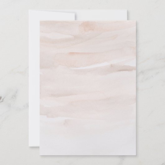 Pfeile und Herz rustikale Wasserfarbenhochzeit ein Einladung (Rückseite)