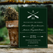 Pfeile und Monogramme Hochzeiten | Smarald Green Einladung