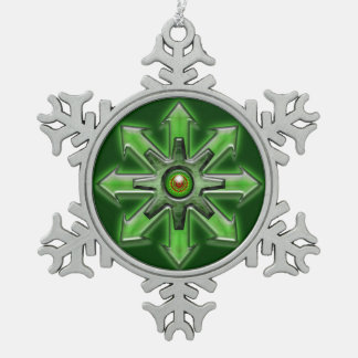 Pfeile von Chaos - Grün Schneeflocken Zinn-Ornament