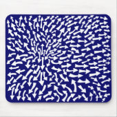 Pfeile - Weiß auf Dunkelblau 000066 Mousepad (Vorne)