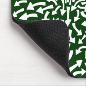 Pfeile - weiß auf dunkelgrün 003300 mousepad (Ecke)