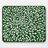 Pfeile - weiß auf dunkelgrün 003300 mousepad (Vorne)