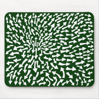 Pfeile - weiß auf dunkelgrün 003300 mousepad