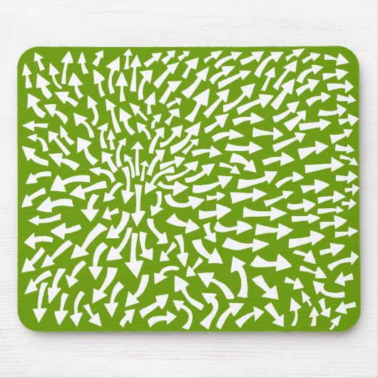 Pfeile - weiß auf Grün 669900 Mousepad (Vorne)