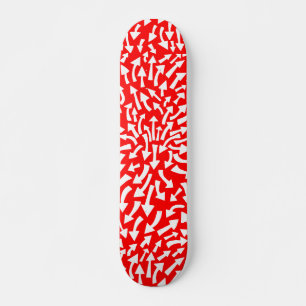 Pfeile - weiß auf rot skateboard
