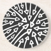 Pfeile - weiß auf schwarz getränkeuntersetzer (Vorne)
