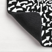 Pfeile - weiß auf schwarz mousepad (Ecke)