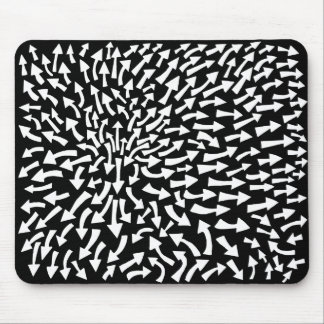 Pfeile - weiß auf schwarz mousepad