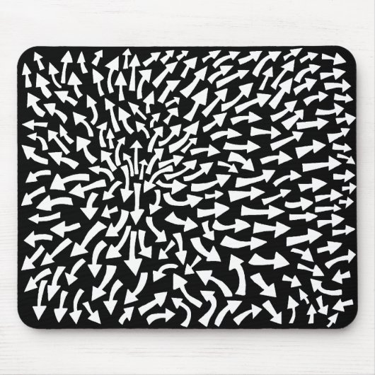 Pfeile - weiß auf schwarz mousepad (Vorne)