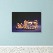 Pfeiler-Eichensektion und Hochzeitenaugenspektorin Leinwanddruck (Insitu (Holzboden))