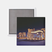 Pfeiler-Eichensektion und Hochzeitenaugenspektorin Magnet (Vorderseite/Rückseite)