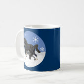 Pfeiler-PonyStallion Trottensschwarzer Waliser Kaffeetasse (Vorderseite Links)